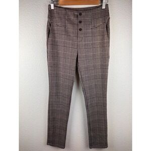 Halara Plaid‎ High Waisted Dress Pants Career Casual Trousers Plaid Ankle Size M